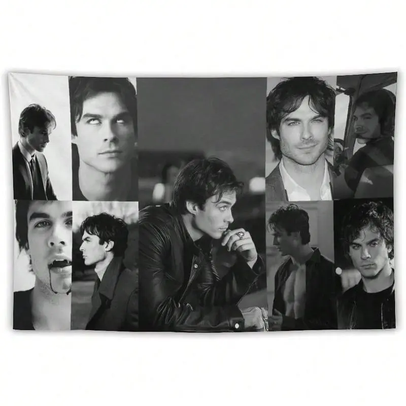 Celebrity Damon-Ian Themed Durable Wall Hanging Tapestry - Machine Washable Multi-Size Wall Art Home Decor Flag for Bedroom, Dorm - Ideal Gift for Home Supplies Enthusiasts, Gifting
