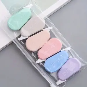 6 Pack of Pastel-Colored Correction Tape - Perfect for School and Office Use, Writing Stationery