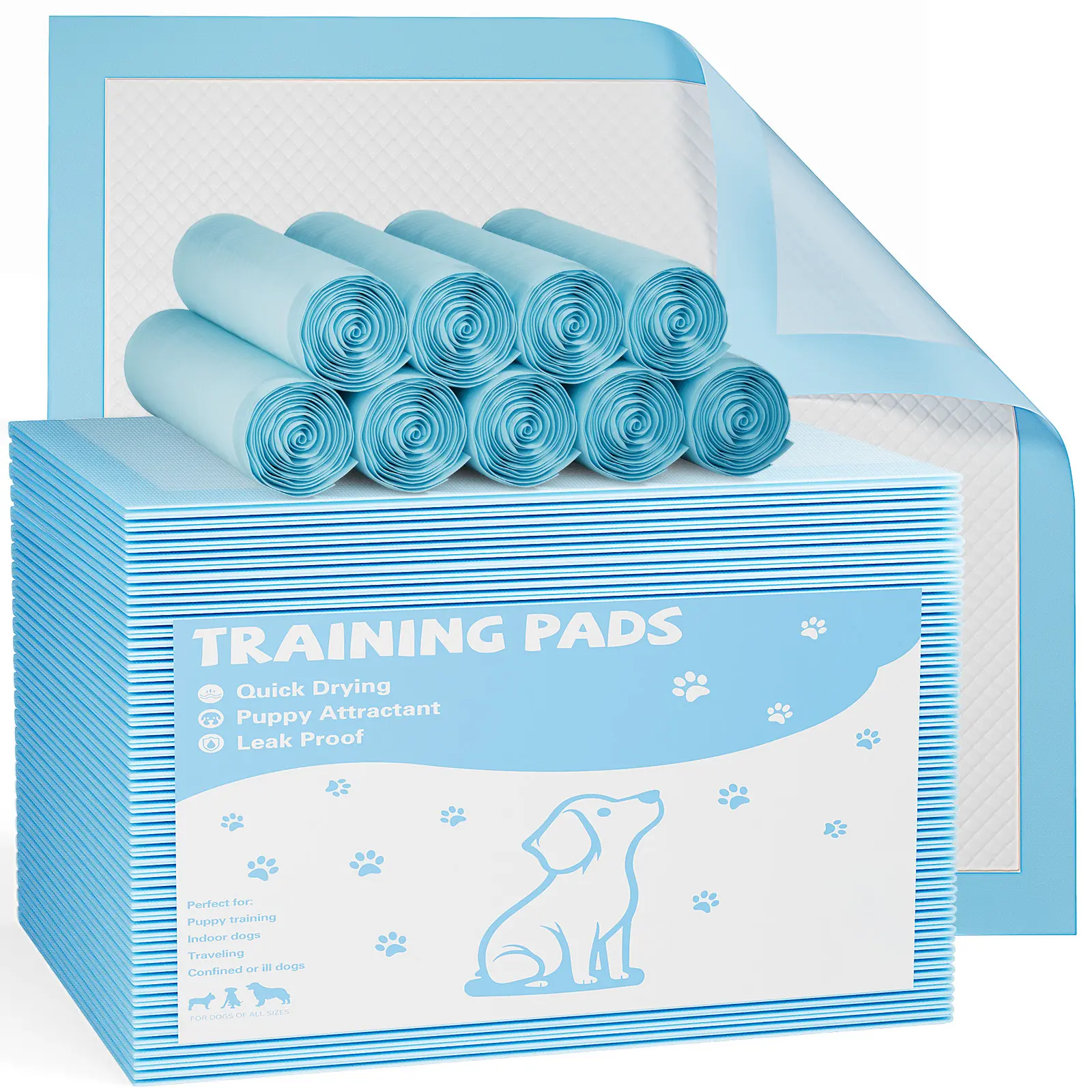 Sweetcrispy Dog Puppy Pee Pads, Disposable Training Pee Pads, Leakprood and Quick Drying, for Potty Training, Incontinence Pads Sweetcrispy Dog Puppy Pee Pads, Disposable Training Pee Pads, Leakprood and Quick Drying, for Potty Training, Incontinence Pads