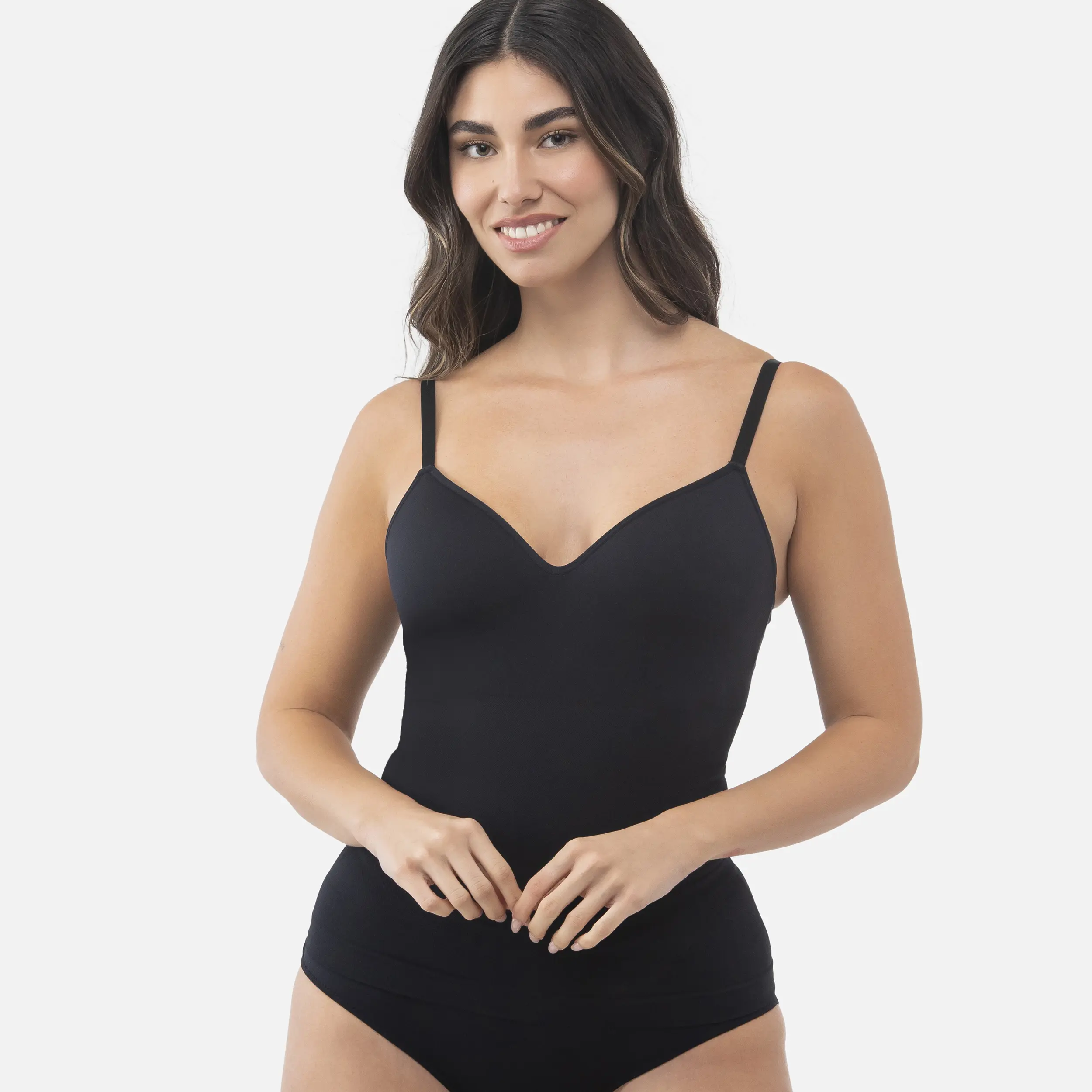 Underoutfit Women's Shapewear Minimalist Spaghetti Strap Cami - Shaping Lift Underoutfit, Breathable Fabric, Stretchy, Adjustable, Lightweight, Seamless, Spandex, Straps, Nylon