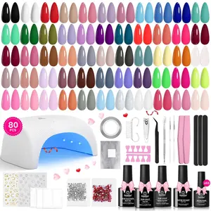 Beetles Gel Nail Polish Kit with U V LightGel Polish Starter Kit,Soak Off Winter Gel Nail Kit with Base Top Coat Nail Art Tools-Perfect Manicure Kit Gift for Women