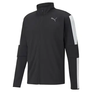 PUMA Mens Blaster Full-Zip Jacket Athletic Outerwear Casual Full Zip Moisture Wicking - Black