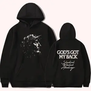 Brandon Lake God's Got My Back 2 Sided Graphic Hoodie Fleece Fabric Casual Hooded Sweatshirt Trendy Tops Perfect Gift
