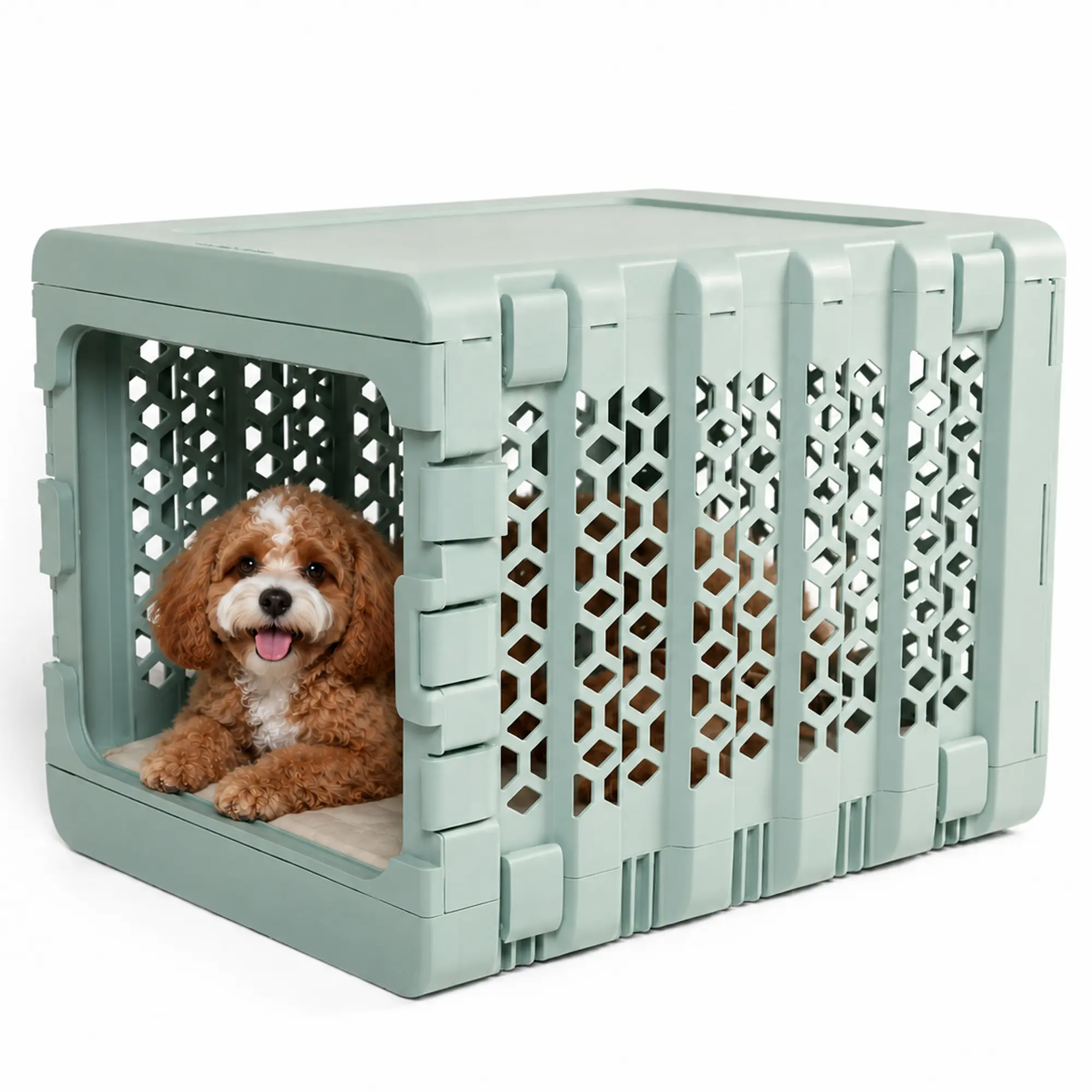 KindTail PAWD Modern Collapsible Dog Crate - Lightweight 8 lbs Cage for Small/Medium Dogs, Puppy Kennel Crate, Pet Supplies