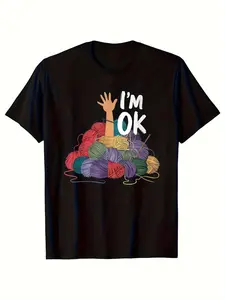 This Interesting Vintage Yarn Crochet Pattern T-Shirt Is Soft And Breathable, Perfect for All-Day Wear, Machine Washable, And Makes an Ideal Gift for Men, Women, Family, And Friends During Thanksgiving, Christmas, And New Year - in Black