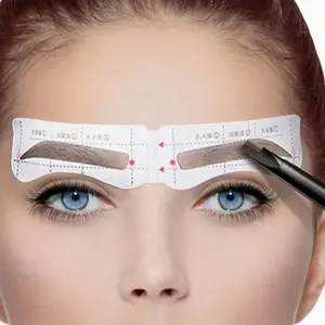 Eyebrow Sticker Set, Eyebrow Styling Kit with 12 Designs, 26 Sheets and 104 Stickers, Quick and Easy Makeup Tool for Shaping and Defining Eyebrows