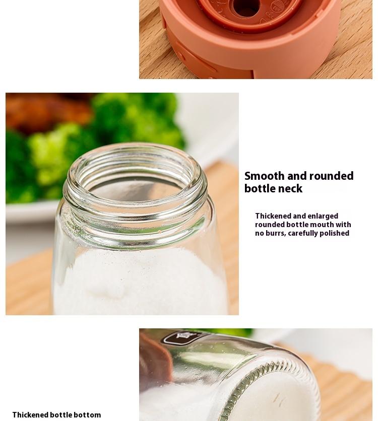 New home kitchen seasoning salt control bottle push-type quantitative seasoning bottle sealed moisture-proof seasoning bottle salt bottle spice bottle