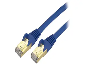 StarTech C6ASPAT15BL StarTech.com Cat6a Shielded Patch Cable - 15 ft. - Blue - Snagless RJ45 Cable - Ethernet Cord - Cat 6a Cable