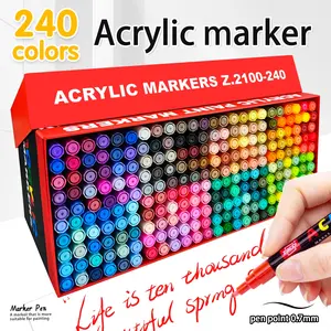 Guangna Acrylic Marking Pen Set, Stackable Soft Tip Pens, Stackable Design, Art Markers, Coloring Book Markers, Drawing Markers, Large Capacity, High Capacity Pack, Ideal Gift for Professional Art Painting, Halloween & Christmas Supplies