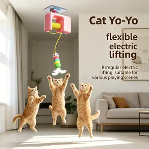 Automatic Indoor Cat Toy   Self-Playing Interactive Ball  Self-Entertaining Stress Relief Ball  Hanging Door Motion Activated Pet Toy   Energy-Consuming Electric Interactive Toy   cat stuff for indoor