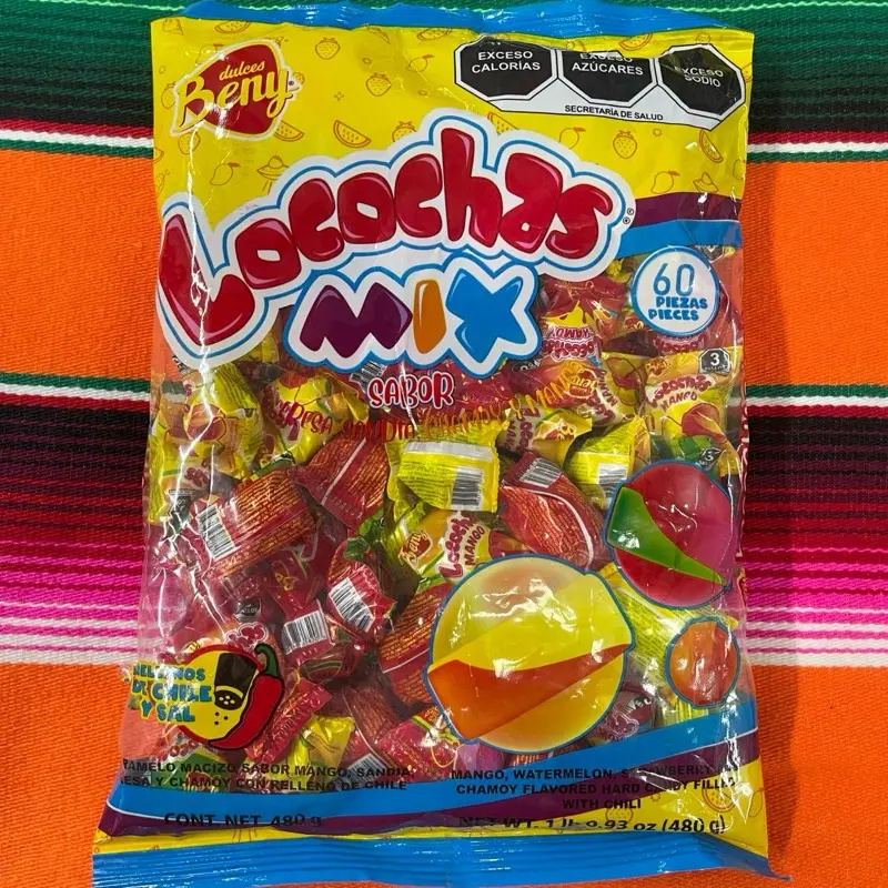 Locochas Mix 60pcs Sabor Fresa, Sandía, Chamoy, Mango Locochas Mix 60pcs Sabor Fresa, Sandía, Chamoy, Mango