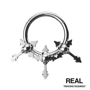 REAL Triple Cross Septum Piercing