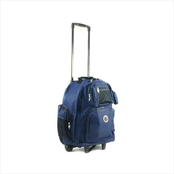 212 MAIN Deluxe Convertible Wheeled Roll-Away Travel Backpack, Model 738131-NVY, Navy Blue, Zip Closure, Organized Storage Space, Travel Backpacks