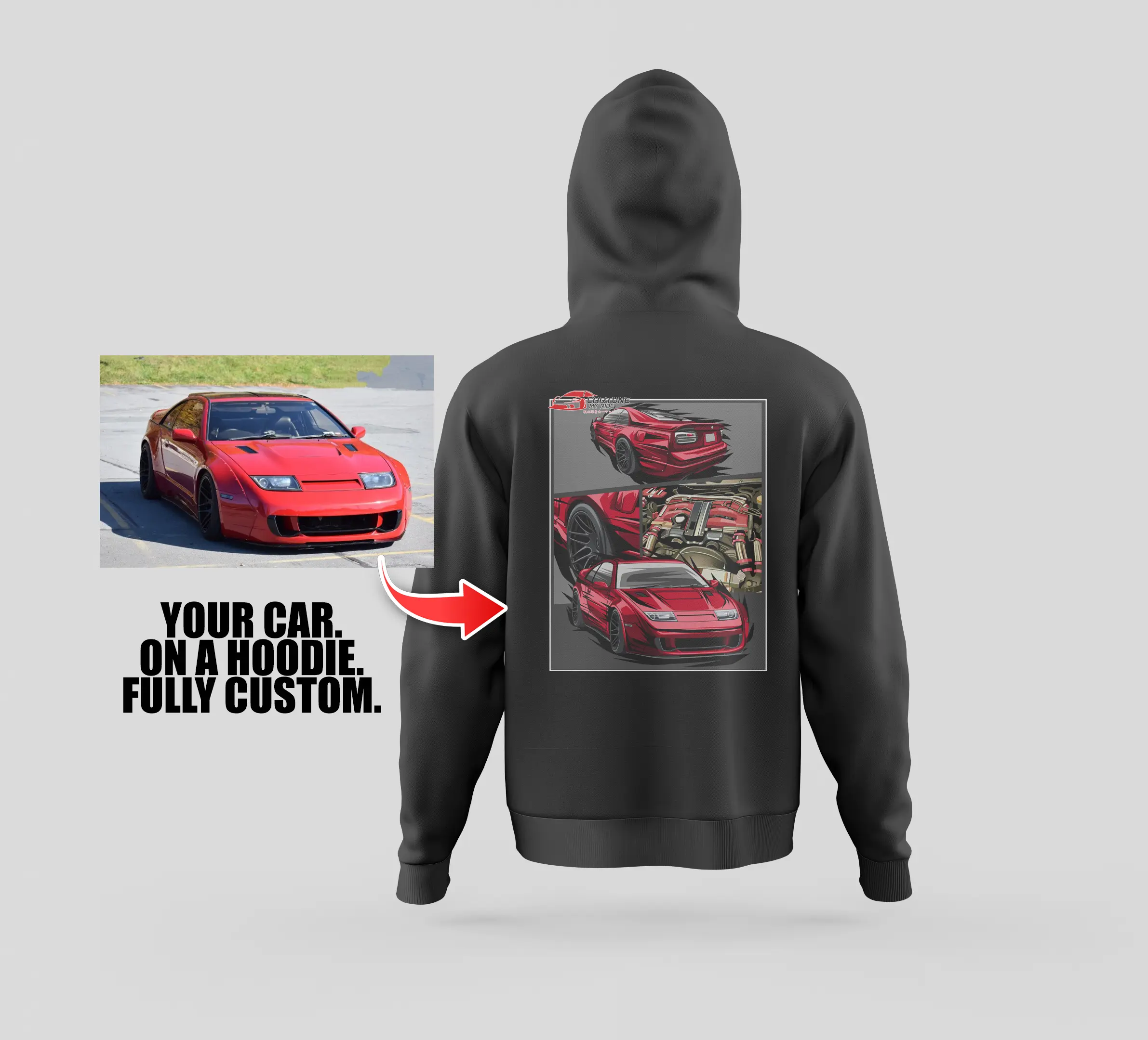 Custom Car Hoodie of Your Car/Truck/Bike