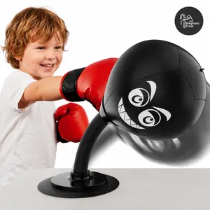 [Shepherd] Desktop Suction Cup Boxing Punching Bag, Compact Heavy-Duty Stress Relief Toy for Office Tables, Fast-Rebound Desk Punch Ball for Hand-Eye Coordination Training, Includes Pump, Funny Gift for Coworkers
