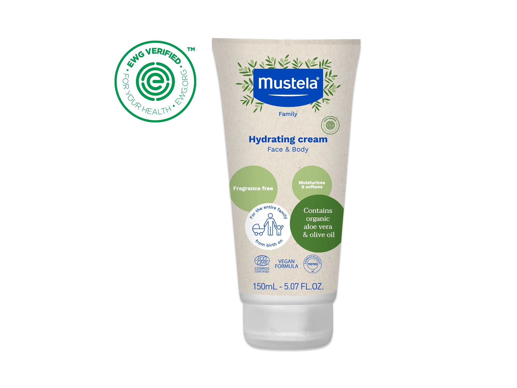 Organic hydrating cream with olive oil and aloe Organic hydrating cream with olive oil and aloe