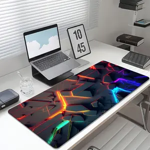 A Large Gaming Mouse Pad with 3D Lines And Durable Lighting, Suitable for Office Use And Laptops. It Features Precision-Stitched Edges And a Non-Slip Backing, Available in Multiple Sizes Like XL And XXL. Perfect for Home, Office, Or Gaming Setups