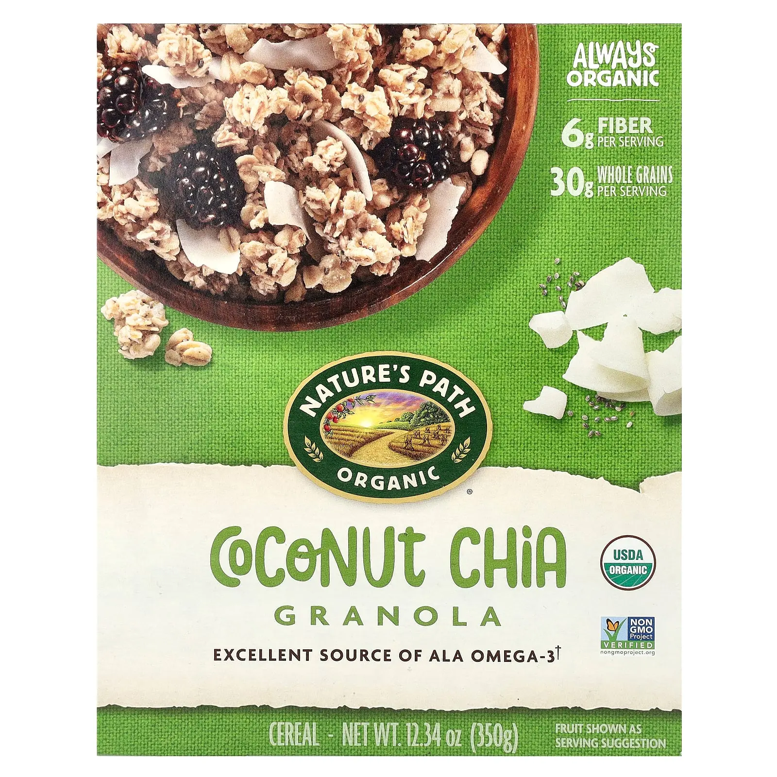 Nature's Path Organic Coconut Chia Granola Cereal , 12.34 oz (350 g)