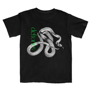 [Sale Up To 50%] Hot Deftones Logo Snake Heavy Cotton Black Unisex T-shirt, Unisex Reprint Cotton Graphic Shirts, Trending USA Tee