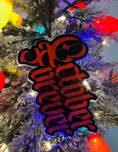 5"  October Forever Acrylic Ornament