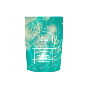 Matte Dry Dust: Sea Salt Vanilla Satin  Drying Powder with organic cocoa for flawless Makeup and Self Tanner results
