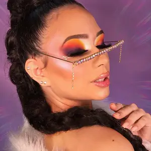 Women's Rhinestone Glasses Frame for High Quality Luxury Crystal Eyes Glasses