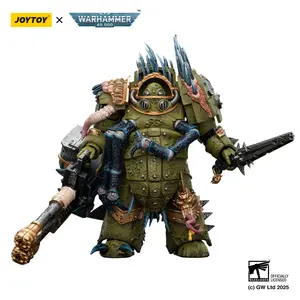 JOYTOY Warhammer 40000 1/18 Action Figure Death Guard Blightlord Terminator 1 with Reaper Autocannon and Bubotic Blades JT02861