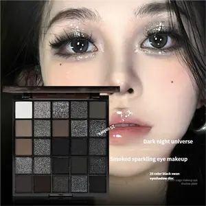 K'apeine Smoky Eyeshadow Palette, 25 Matte Nude Colors, Long-Lasting, Rich Pigment, Punk Style, Velvet Texture, Christmas Party Essential, Glitter Shimmer Eyeshadow