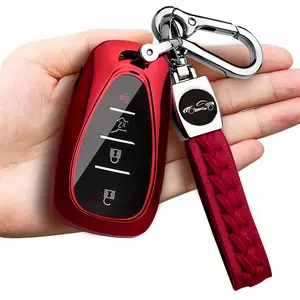 Premium Car Keychain Protector Case with Key Chain, Key Fob Protector, Soft Tpu Material, Durable and Stylish, Car Key Accessory, Fits for Chevrolet Equinox Malibu Camaro
