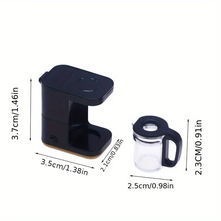 1:12 Scale Small Dollhouse Miniature Coffee Machine with Realistic Cup Model - No Season Restriction Home Decor, Desk Ornament, Collectible Gift for Enthusiasts