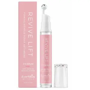 PDRN Salmon DNA Eye Serum for Wrinkles & Fine Lines with Retinol Peptide & Caffeine 0.5 fl oz 360° Roller Massage Applicator for Youthful Radiant Eyes Daily Use