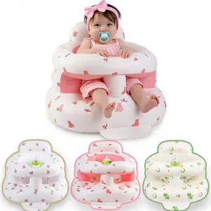 Inflatable Baby Seat with Built-in Air Pump, Inflatable Toddler Baby Chair for Babies 3 Months & Up, Blow up Baby Seat with Full Enclosure Protection, Baby Stuff with PVC Material, Sit Me Up Floor Chair