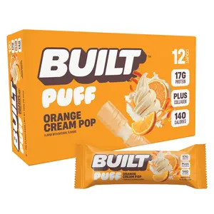BUILT Orange Cream Pop Puff Protein Snack