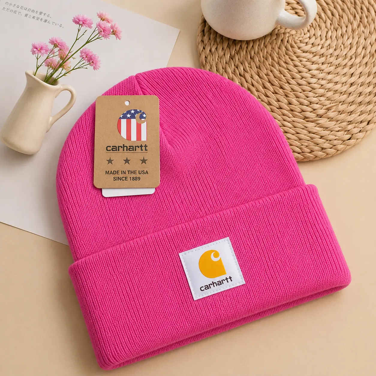 Carhartt A18 Beanie Hat – Premium Knit Winter Cap for Men Women, Classic Cuffed Design, Warm Stretch Ribbed Fabric, Unisex Skull Cap, Outdoor Workwear, Streetwear Fashion, Casual Everyday Hat, Cozy Cold Weather Essential