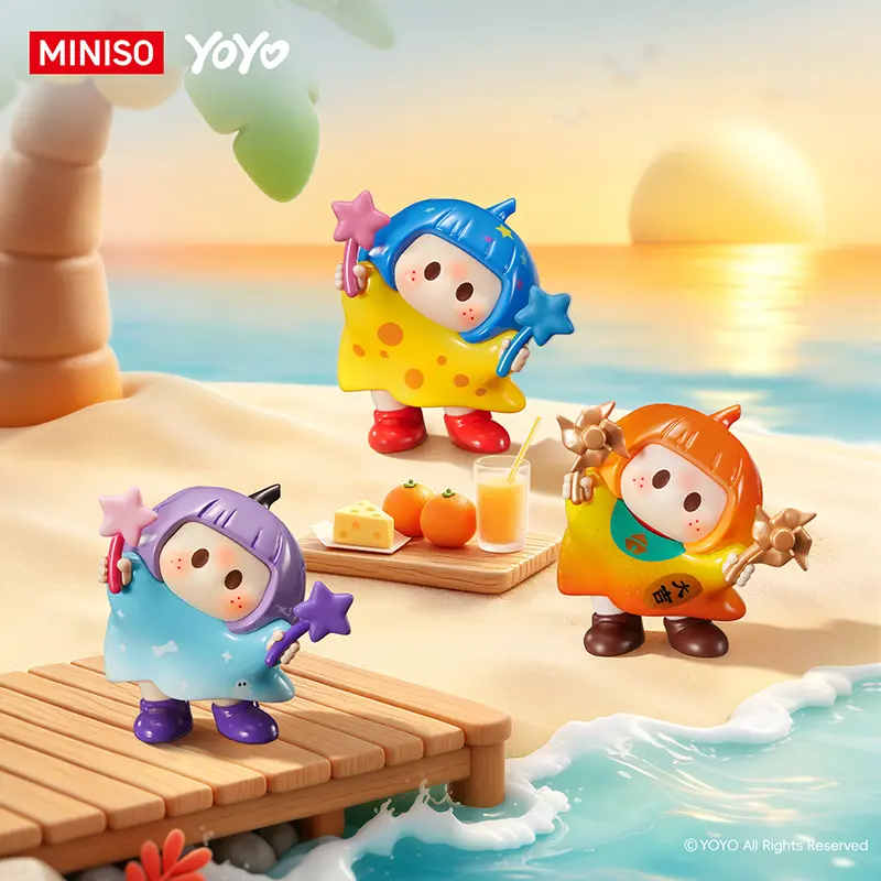MINISO Tilted Head Series S2 YoYo Sealed Blind Box, Kawaii Mini Figure, Collectible Desk Decor, Gift for Girls Collectors, Collectibles