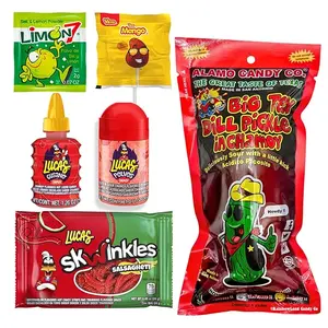 Tiktok Chamoy Pickle Kit with Candy, Includes Skwinkles Salsagheti, Lucas Gusano, & Much More by Ma Lit Candy (1 Big Tex Chamoy Pickle Kit)