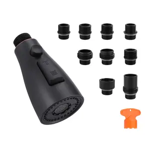 WOWOW Oil Rubbed Bronze Kitchen Faucet Spray Head - 3-Function Adjustable Multi-Mode Replacement Sink Nozzle, Faucet Sprayer Attachment with 9 Adapters, ABS Plastic Construction