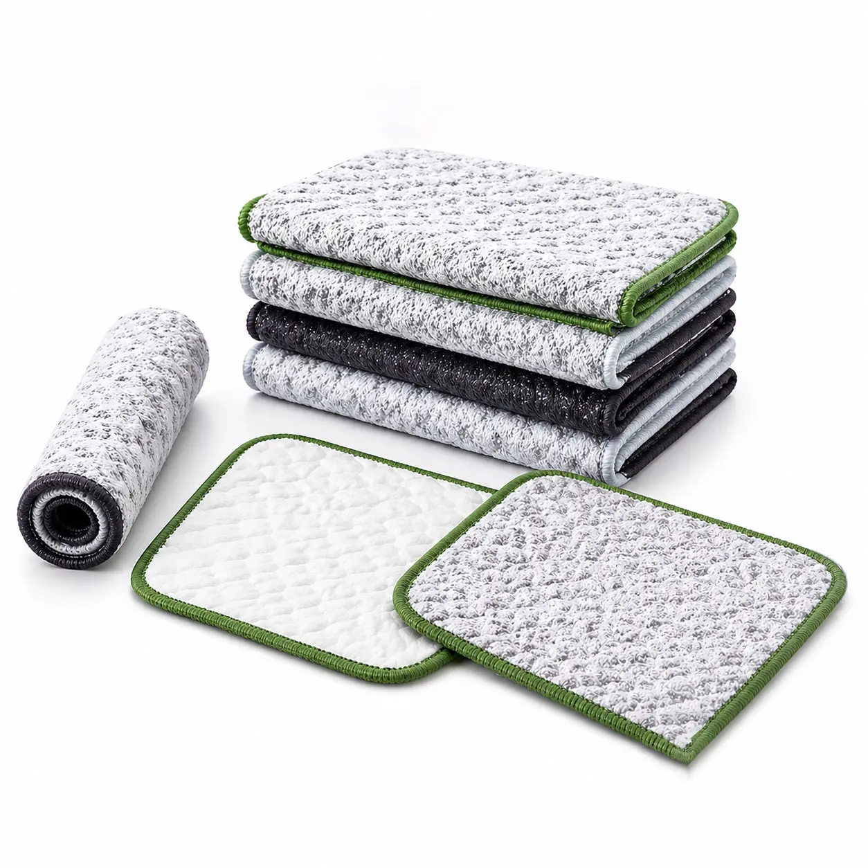 10Pcs Multifunctional dishwashing cloth Super Absorbent Kitchen Towels Reusable Cleaning Dish Cloths(Random color)