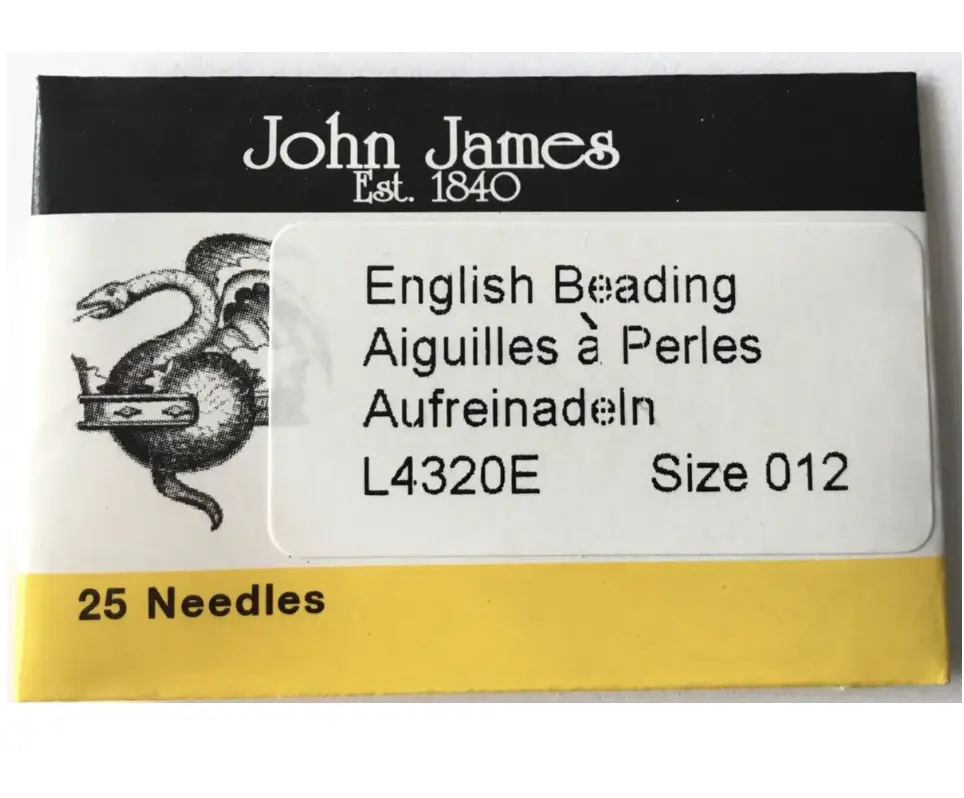John James English Beading Needles size 12 - 25 needles John James English Beading Needles size 12 - 25 needles