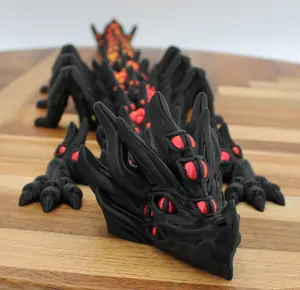 Lavarachnid the World-Burrower Articulated Lava Spider Dragon Fully Articulated Body Arachnid-Inspired Design Molten Core Aesthetic Over 12" Long
