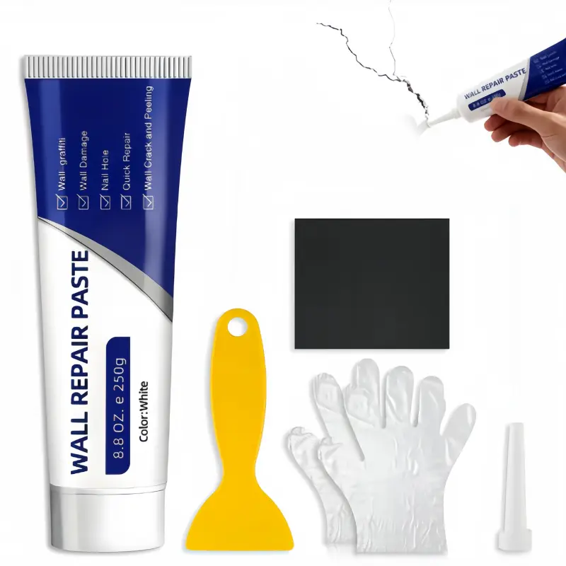 Drywall Repair Kit with Scraper, White Spackle Wall Hole Filler Paste, Plaster Crack & Dent Patch Repair
