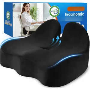 Seat Cushion, Memory  Office Chair Seat Cushion for Office Chairs//Long Trip/Desk Chair/Gaming,  Size for  &  &  ,  Support (Black)