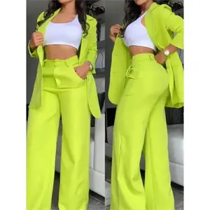 New Autumn Women’s Sports Jacket Set: Lapel Jacket + Pocket Design Pants for Work/Commuting Two-Piece Set, Pairs Well with Raincoat — Minimalist Style