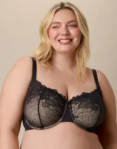 Playtex Unlined Lace Balconette Bra Full Coverage Women's Comfortable Fit Everyday Support Breathable Us4800