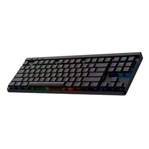 Logitech G515 Wireless Gaming Keyboard TKL, LIGHTSYNC RGB, Thin Tenkeyless Design, Double-Shot PBT Keycaps, Tactile Brown Mechanical Switches - Black
