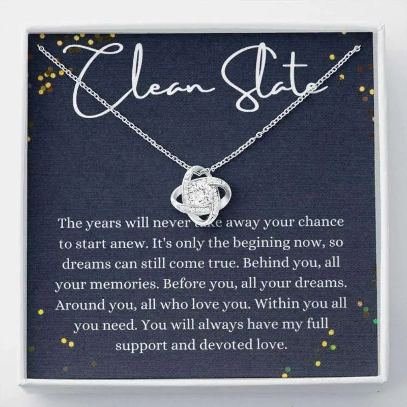 Friend Necklace, Clean Slate Gift Necklace, Starting Over Gift For Her, Recovery Gift, Sobriety Gift, New Beginning Necklace 162, Friendship necklace, matching sets, BFF gifts, meaningful jewelry, best friend forever