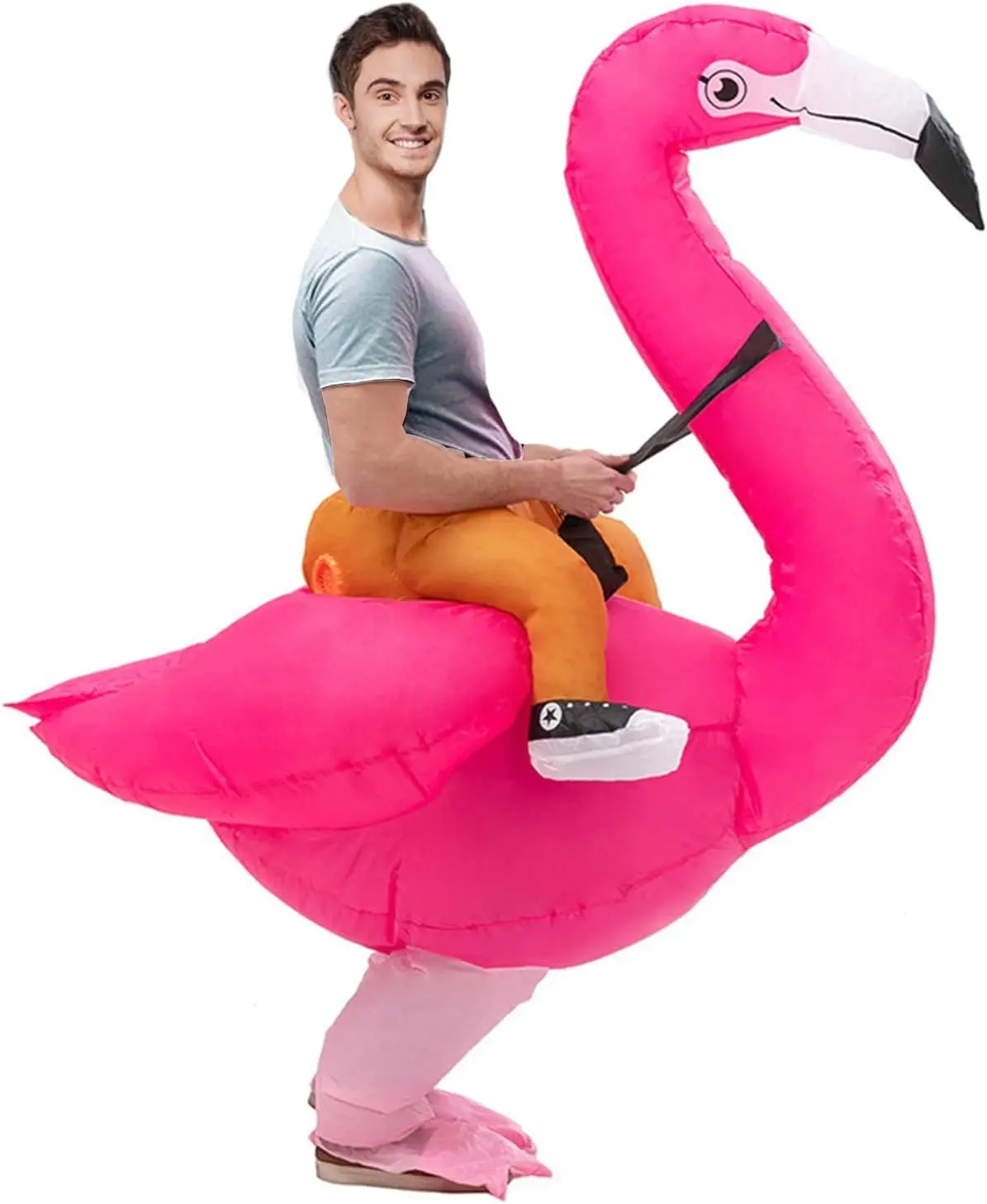 Flamingo Costume Rose Blow Up Suit Flamingo Inflatable Costume For Adult Women Party Halloween Costume JumpsuitGift.