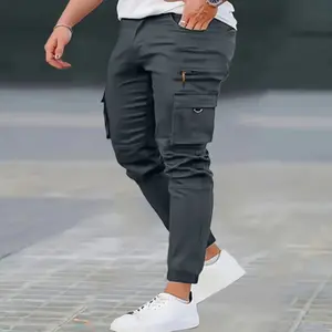 Men's four-season casual overalls with multiple pockets and zipper details, perfect for everyday life