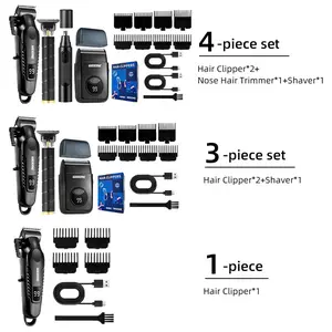 Professional Men's Electric Shaver, Rechargeable Shaver Machine, with Built-In Rechargeable Battery, T-Head Trimmer, Clipper and USB Charging, Multifunctional Hair Shaver, Shaving Tool, Grooming Gift for Him