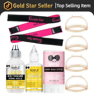 9 counts Wig Glue Set Waterproof Lace Front Wig Glue for Wigs with Tools Hair Wax Stick Gel Haircare